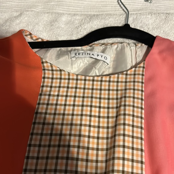 Brand new maxi dress with plaid centre fabric. pristine condition. unique style. - Picture 3 of 3